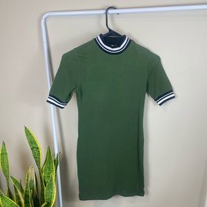 Green T shirt Fitted Dress | Size Small